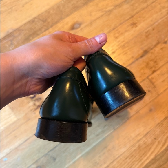 G.H. Bass Whitney Houndstooth Loafers Weejuns Green White Leather Slip On Shoes - Picture 6 of 7